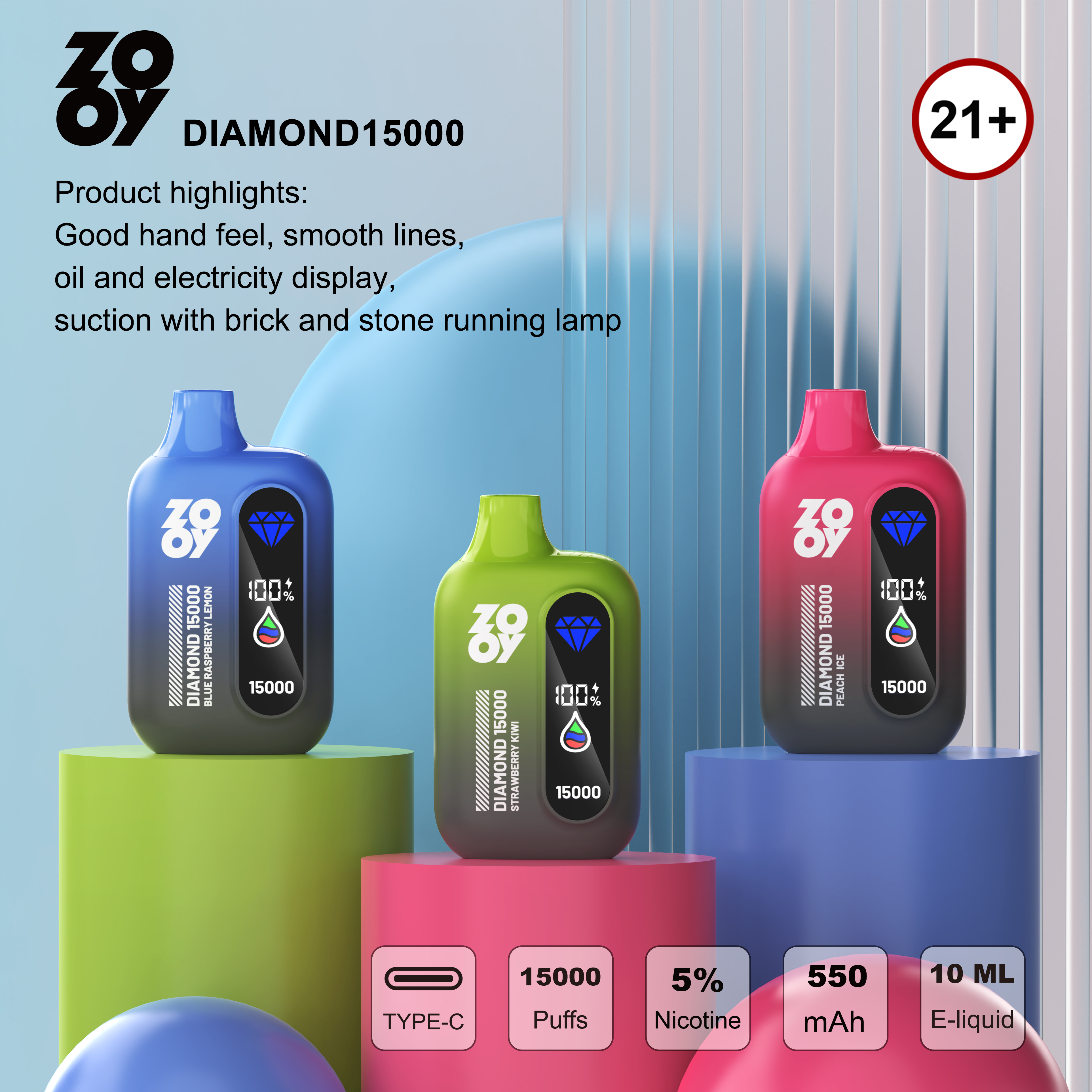 ZOOY Diamond 15000 Puffs Disposable Vape gallery image 3