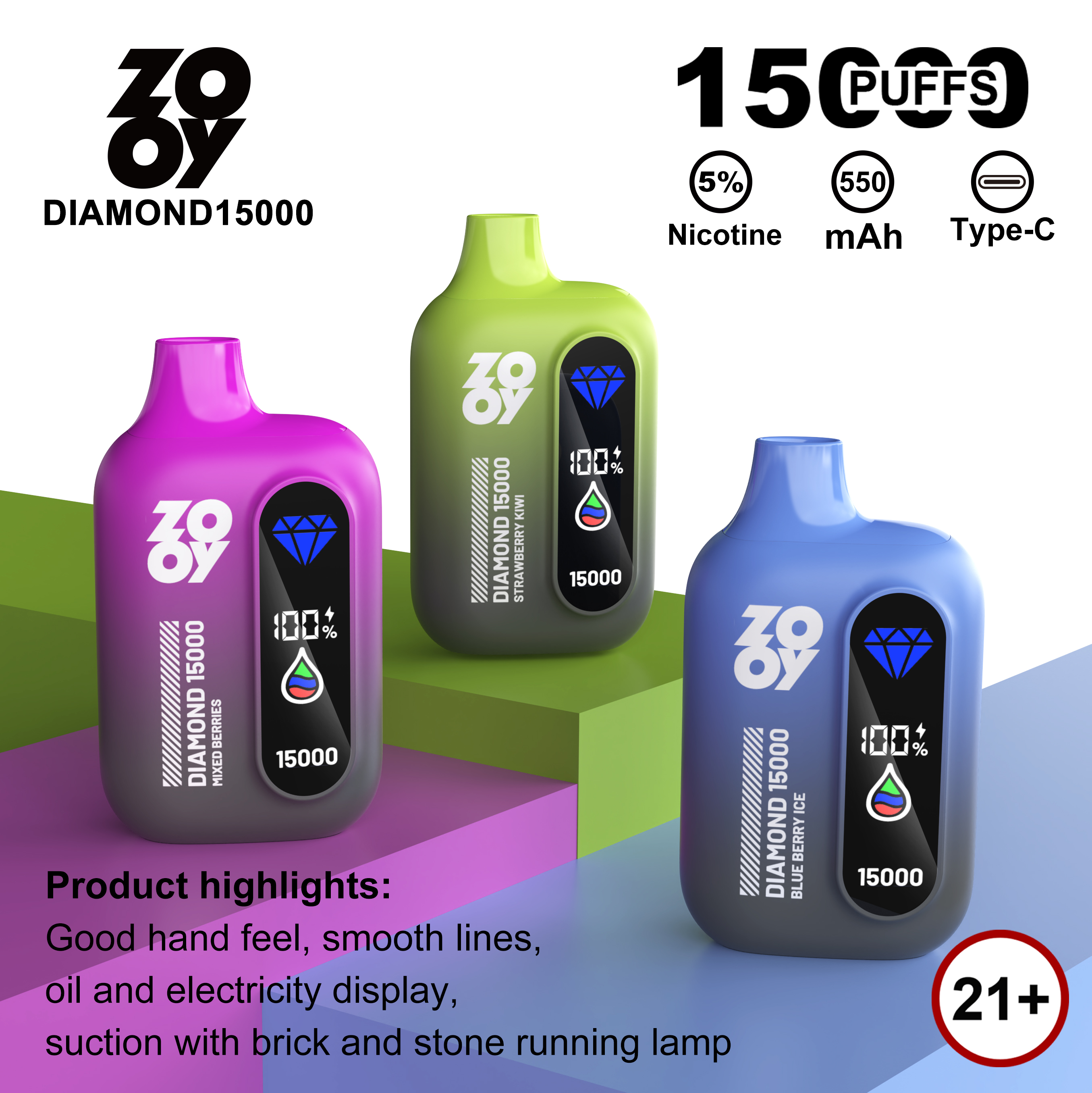 ZOOY Diamond 15000 Puffs Disposable Vape gallery image 5