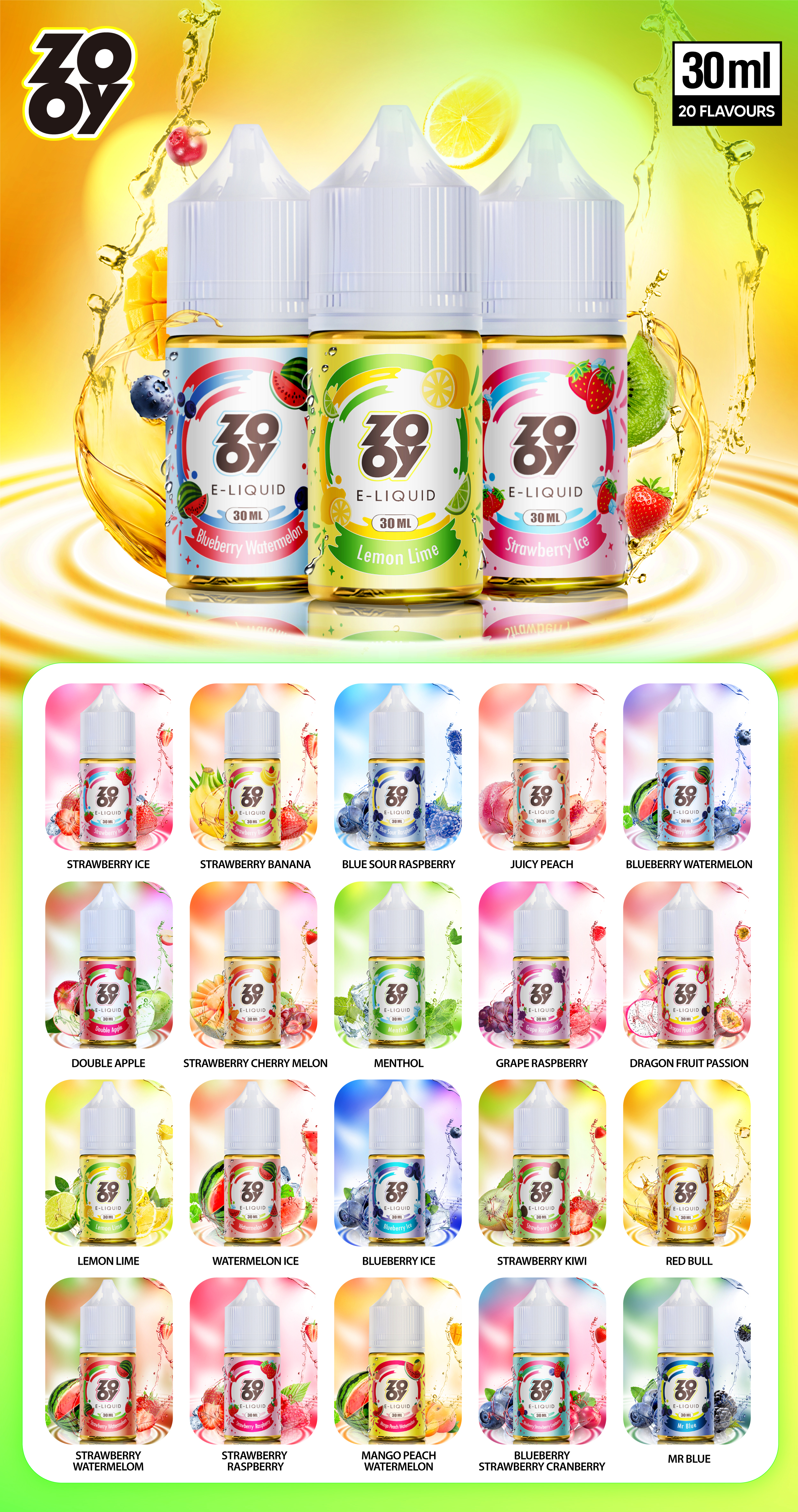 ZOOY E-Liquid 30ML Nic Salt gallery image 2