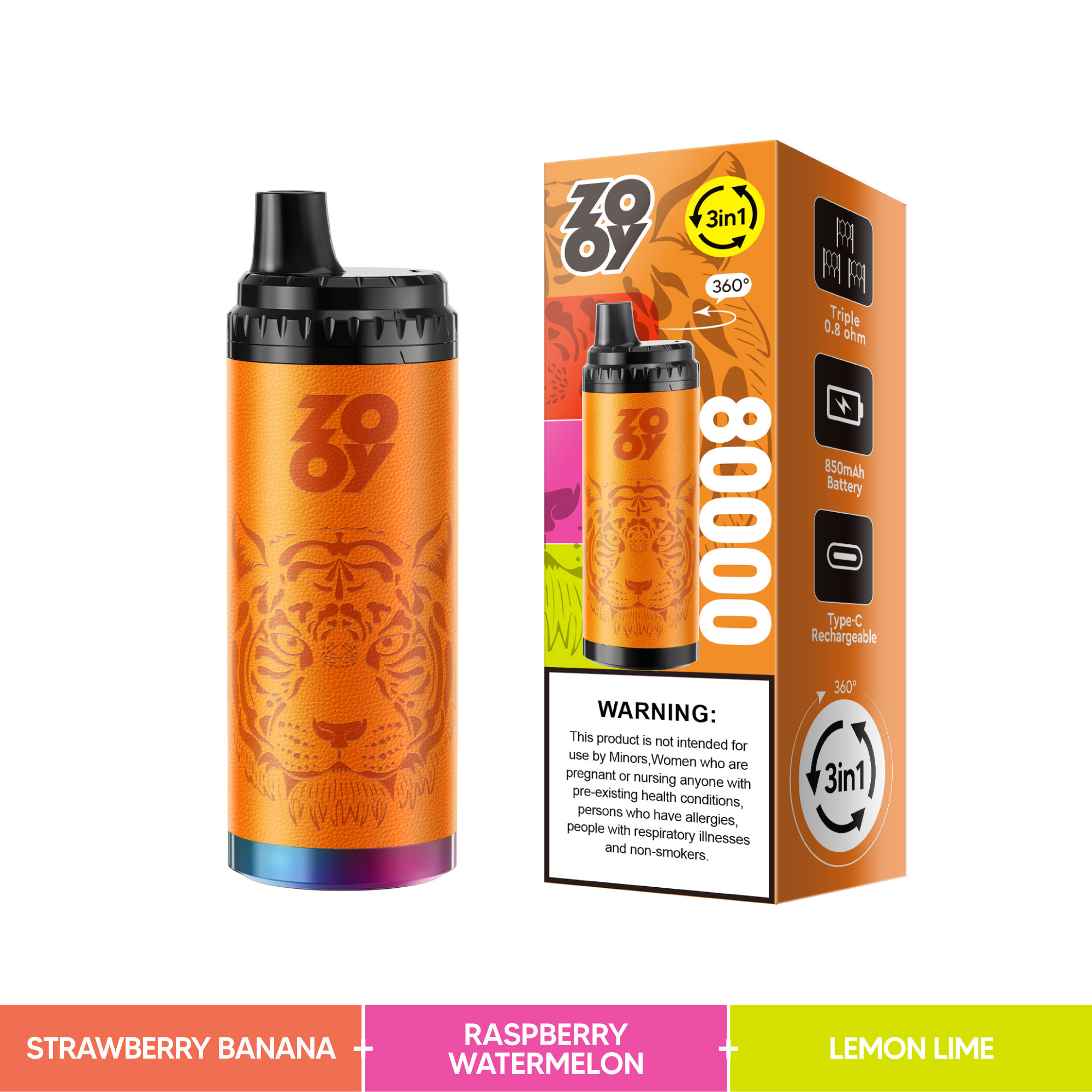ZOOY King Triple 80000 Puffs Disposable Vape gallery image 3