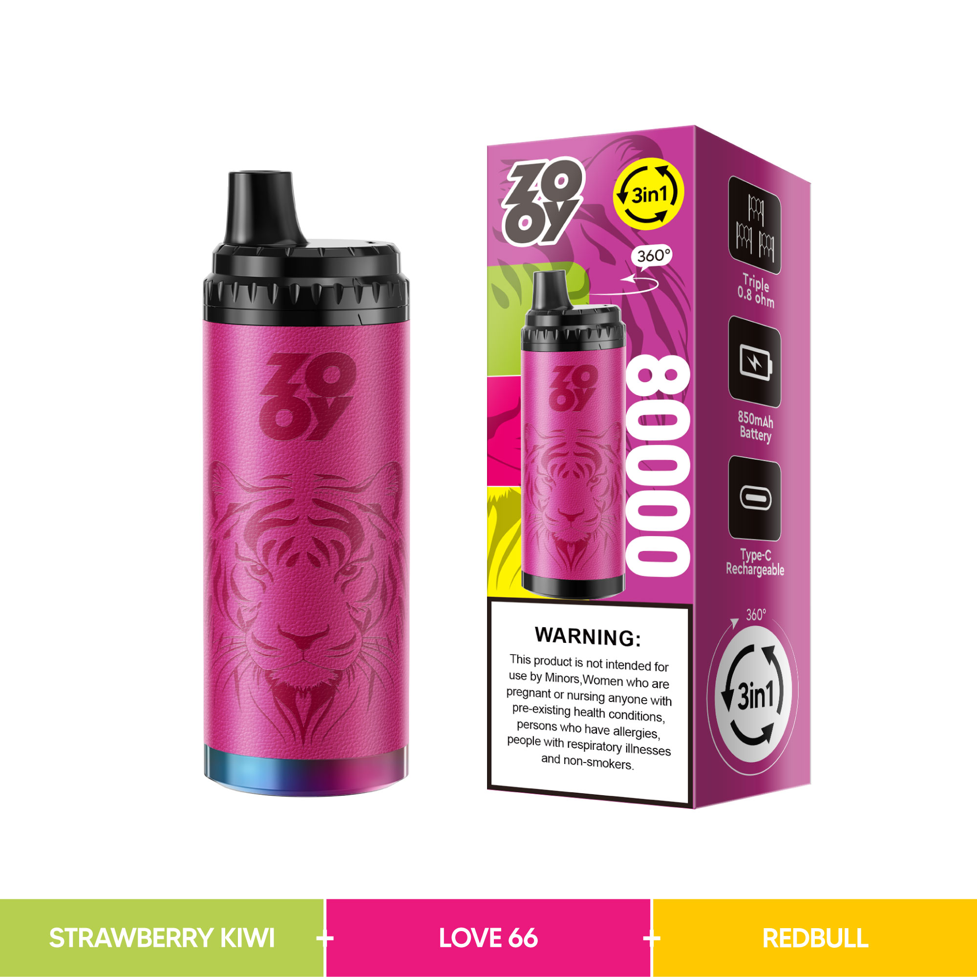 ZOOY King Triple 80000 Puffs Disposable Vape gallery image 4