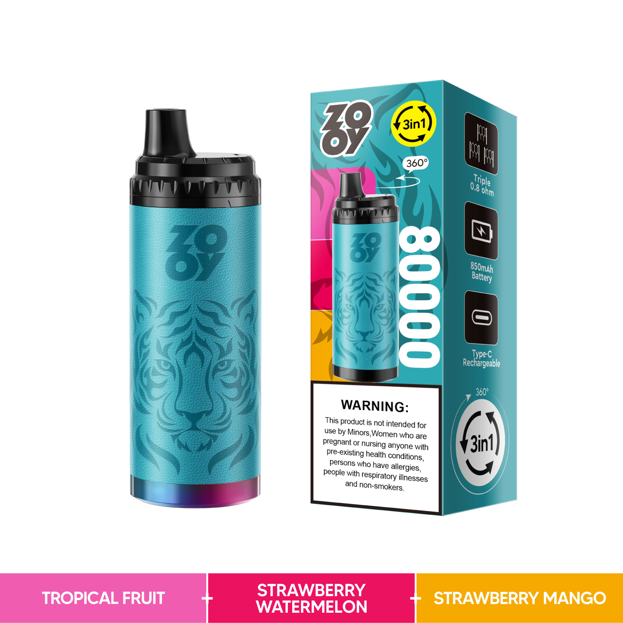ZOOY King Triple 80000 Puffs Disposable Vape gallery image 5