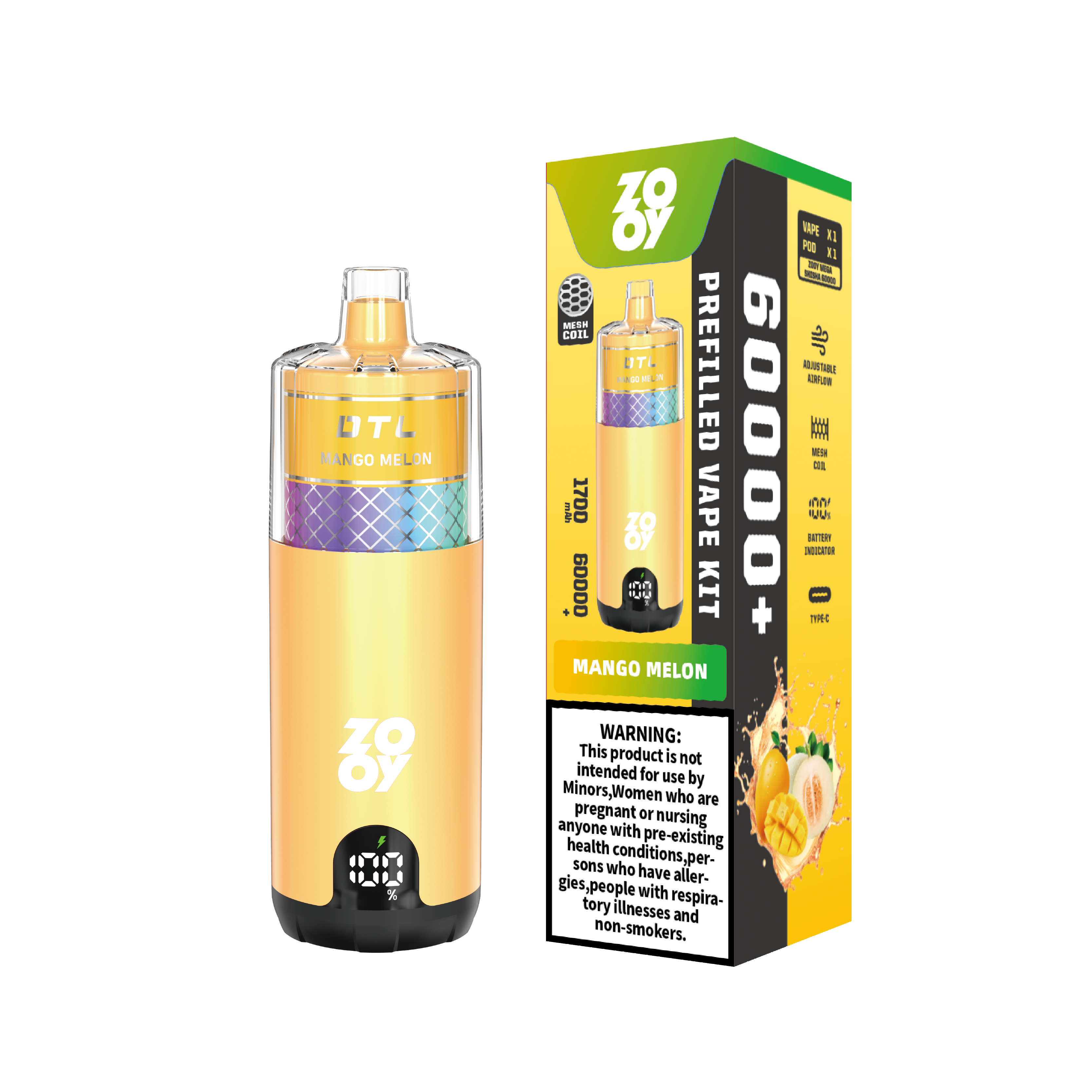 ZOOY Mega 60000 Puffs Disposable Vape gallery image 4