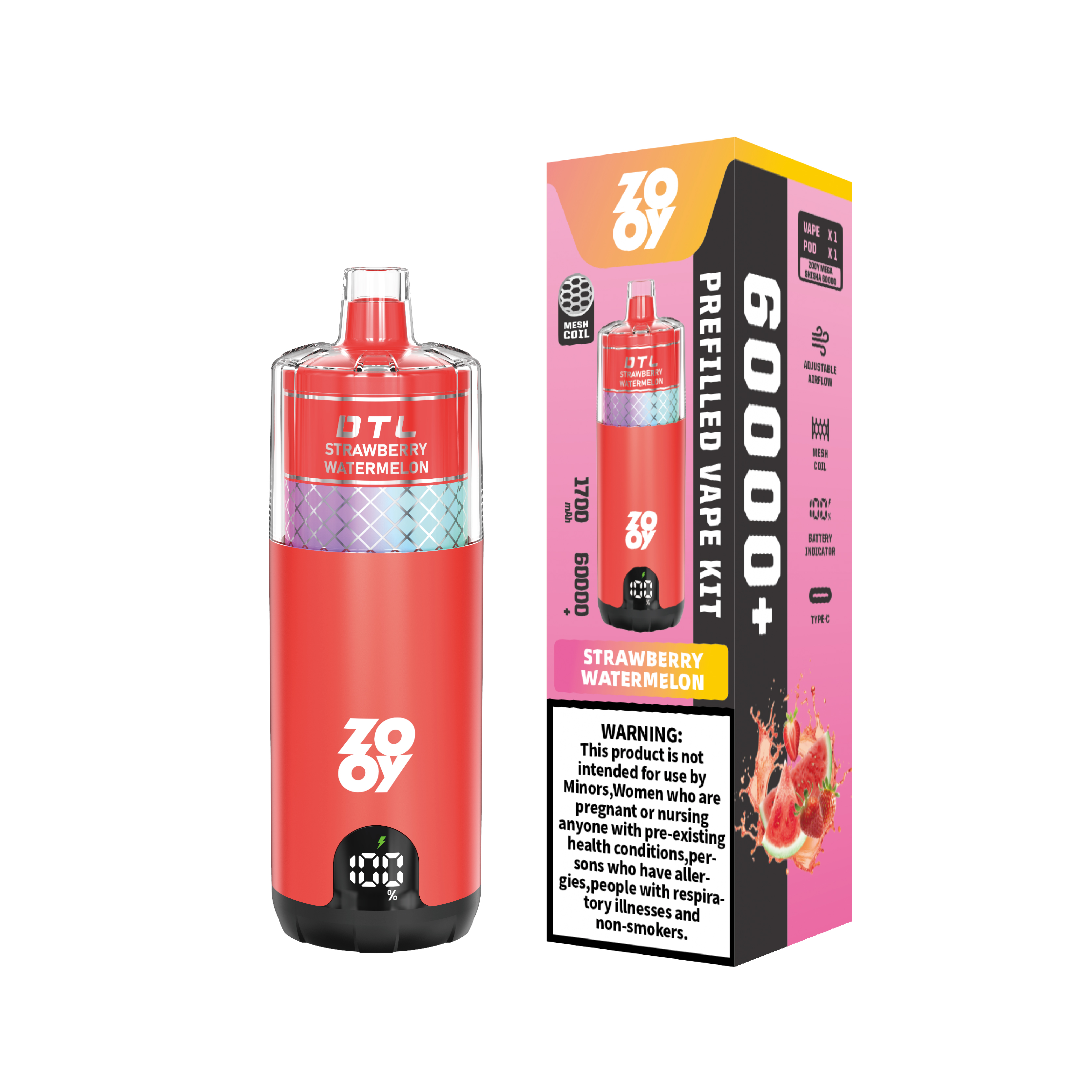 ZOOY Mega 60000 Puffs Disposable Vape gallery image 5