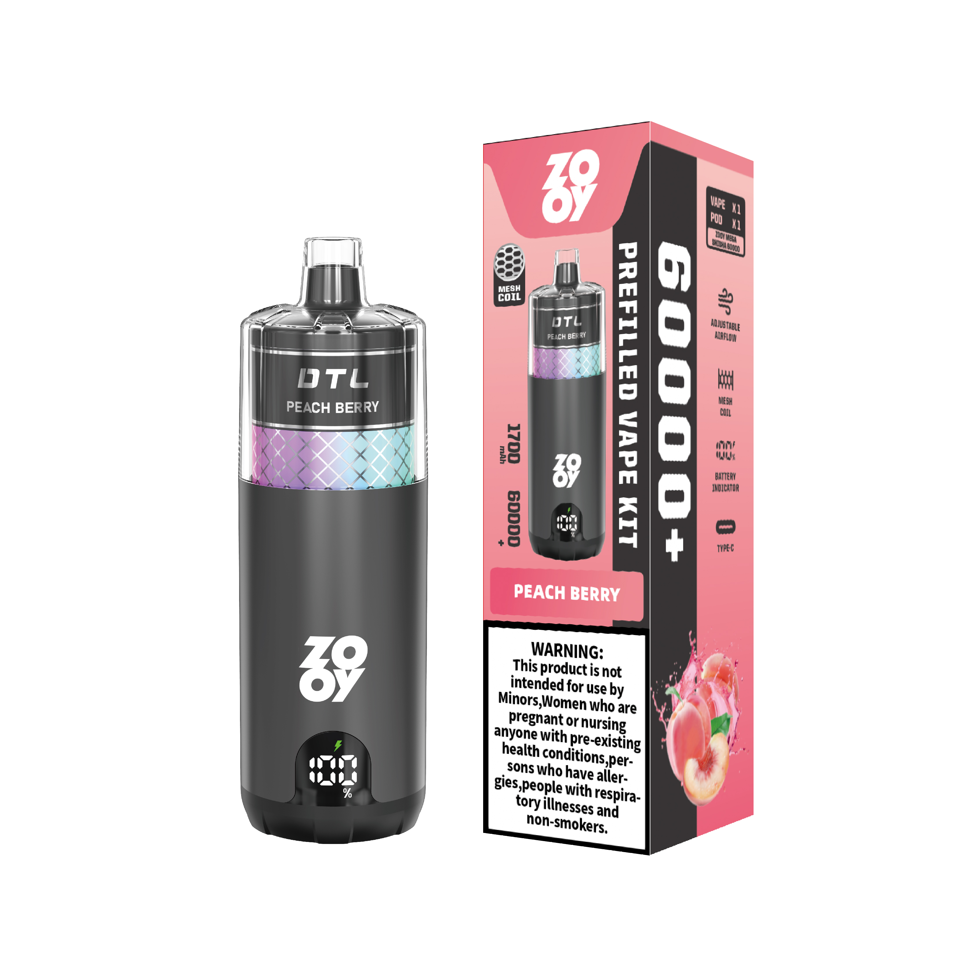 ZOOY Mega 60000 Puffs Disposable Vape gallery image 7