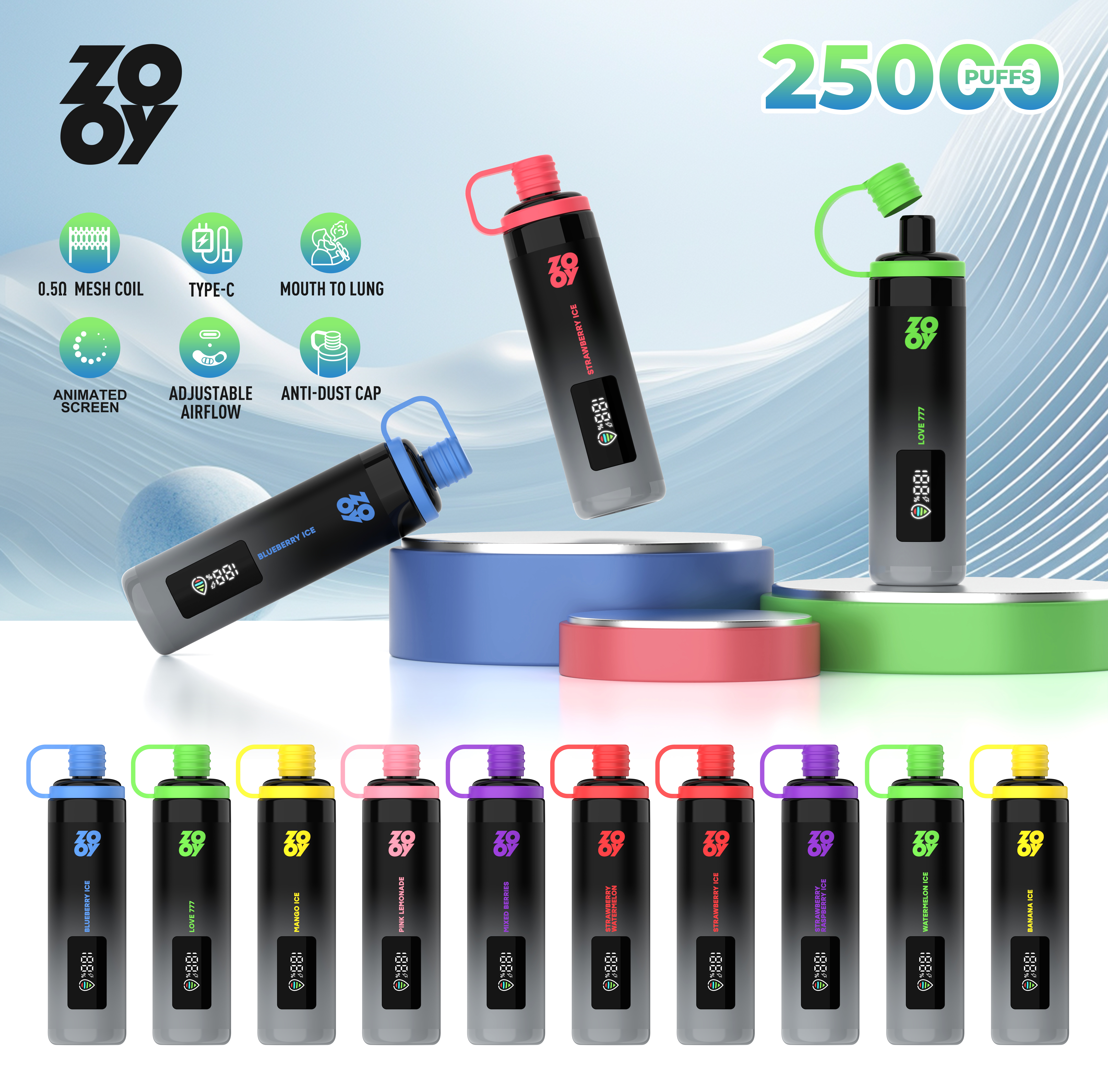 ZOOY Shisha 25000 Puffs Disposable Vape gallery image 2
