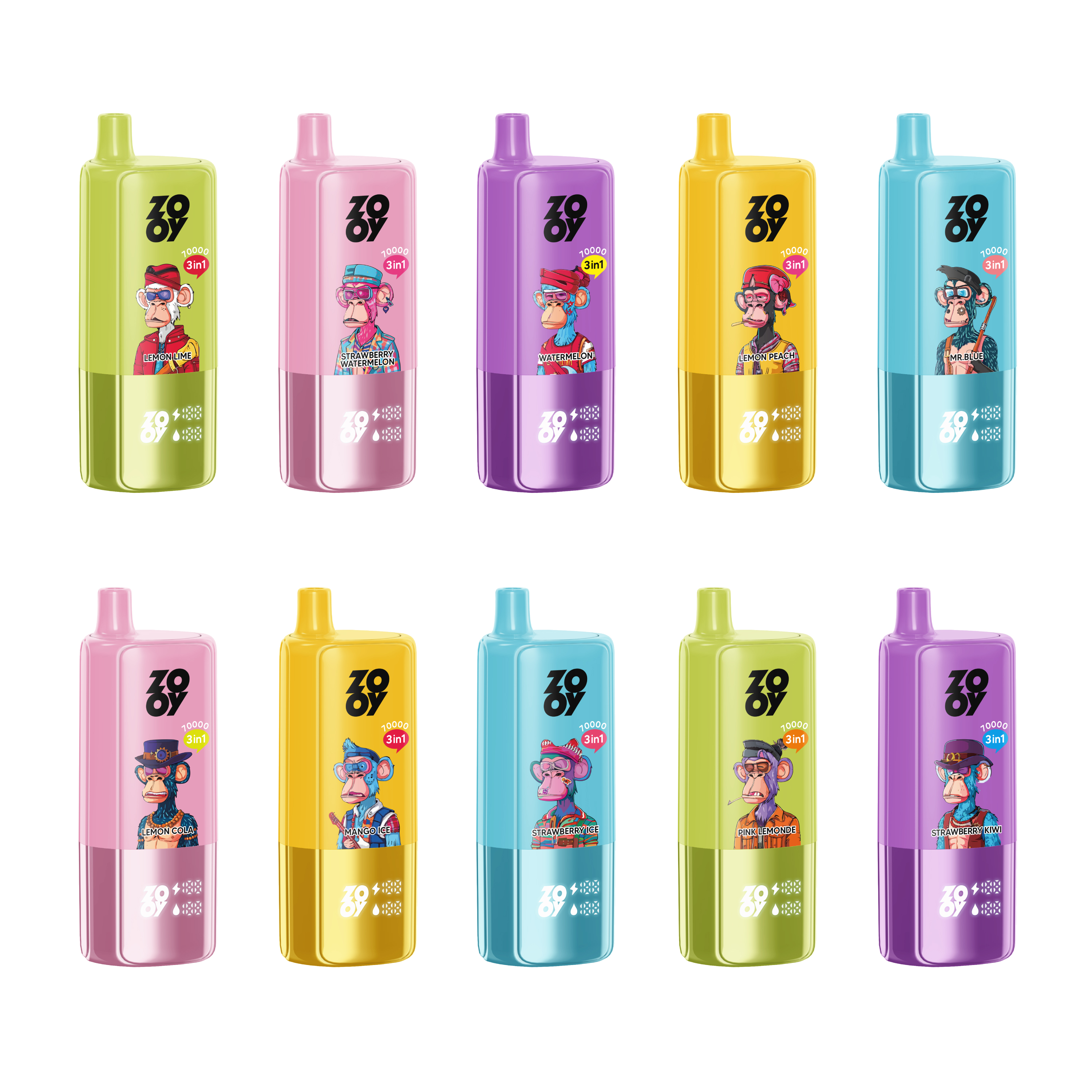 ZOOY Triple 70000 Puffs 3 in 1 Disposable Vape